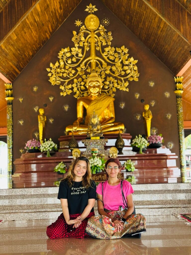 Nong and me. The woman who gave me a ride when I was hitchhiking.