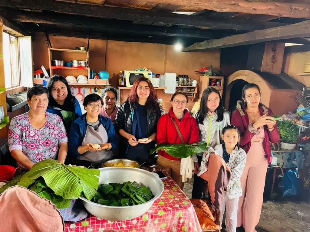 Women making tamales. 