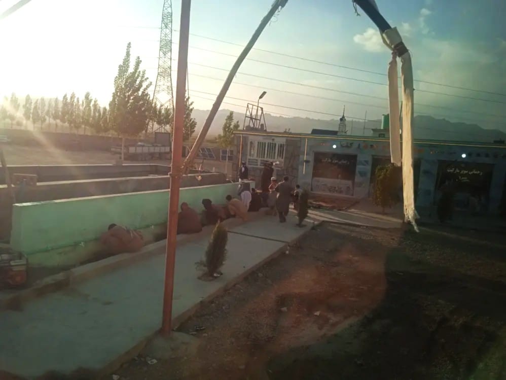 At sunset they pray.